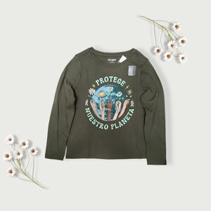 Old Navy Green Girl's Shirt - Protect Our Planet